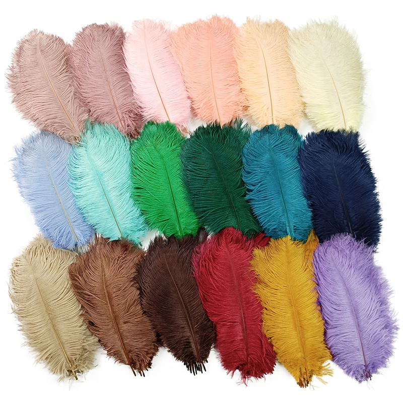 Colored Faux Ostrich Feathers (10 Pcs) Colored Faux Ostrich Feathers (10 Pcs)
