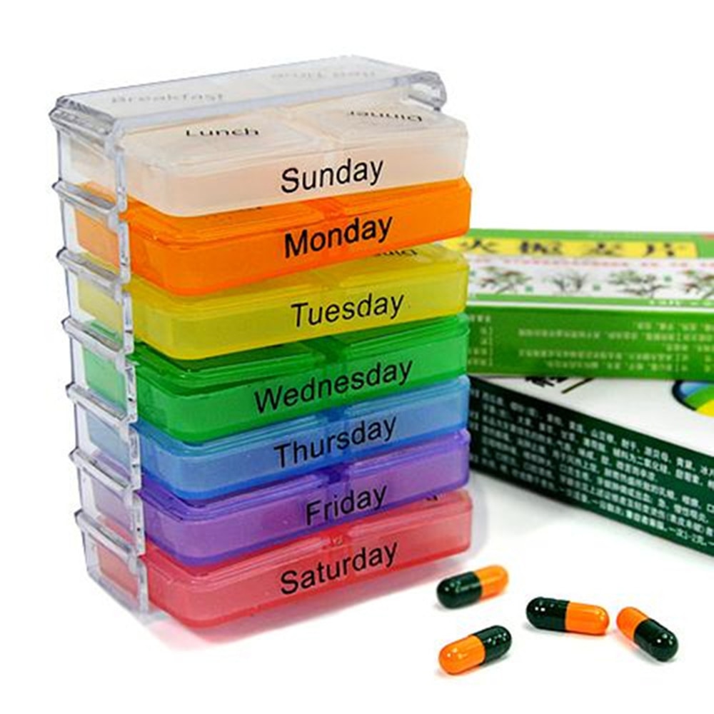 Colorful 28 Grid Weekly Pill Case Colorful 28 Grid Weekly Pill Case