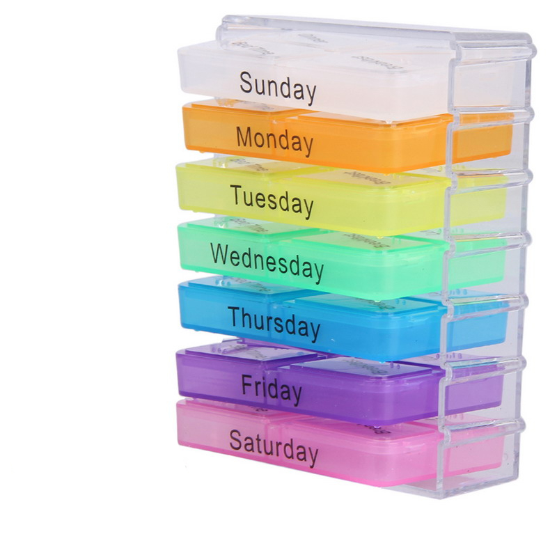 Colorful 7-Day Pill Box Organizer Colorful 7-Day Pill Box Organizer