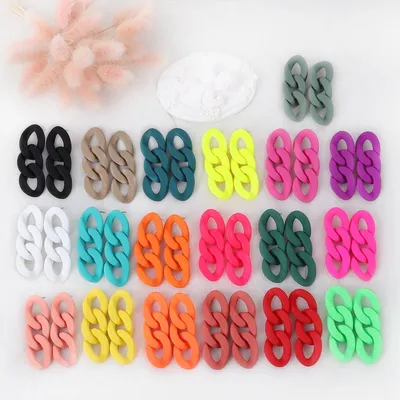 Colorful Acrylic Chain Link Earrings
