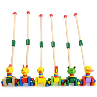 Colorful Animal Wooden Push Toy Colorful Animal Wooden Push Toy