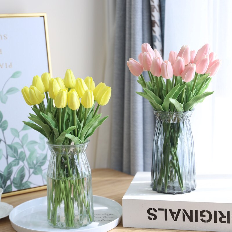 Colorful Artificial Silk Tulips (10 pcs) Colorful Artificial Silk Tulips (10 pcs)