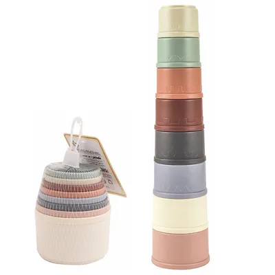 Colorful Baby Toy Stacking Cups (8pcs)