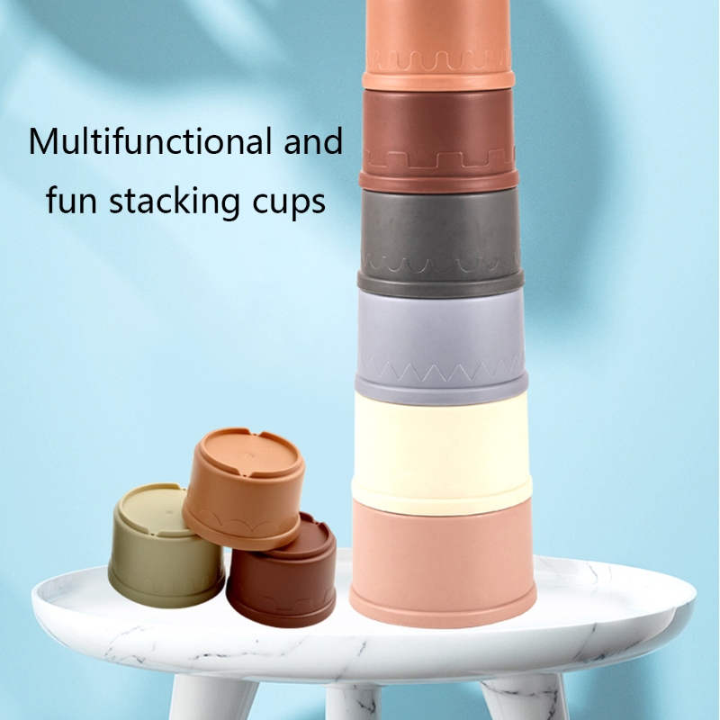 Colorful Baby Toy Stacking Cups (8pcs)