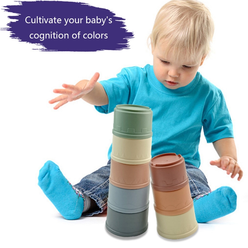 Colorful Baby Toy Stacking Cups (8pcs)