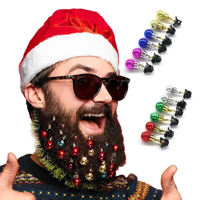 Colorful Beard Christmas Ornaments (12 pcs) Colorful Beard Christmas Ornaments (12 pcs)
