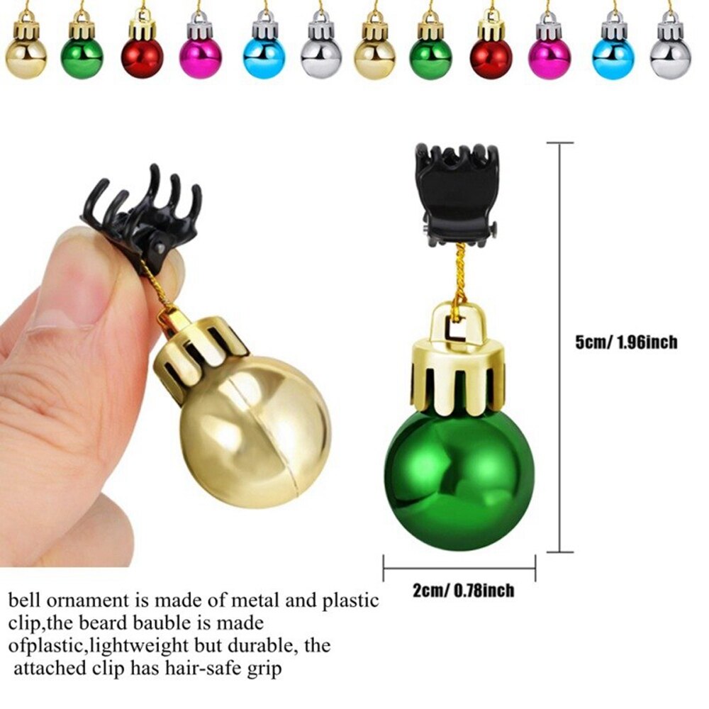 Colorful Beard Christmas Ornaments (12 pcs) Colorful Beard Christmas Ornaments (12 pcs)