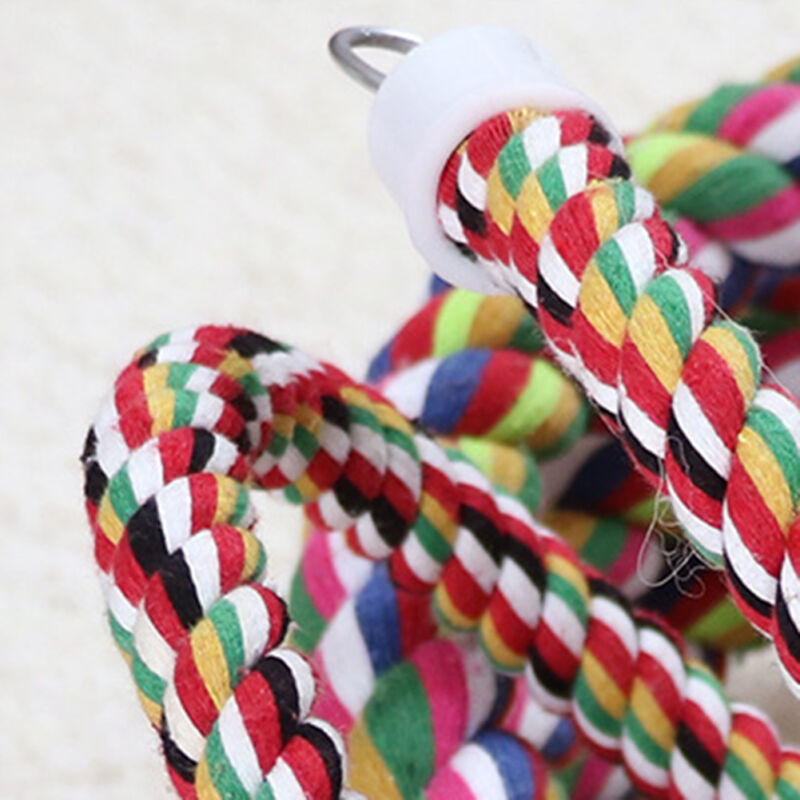 Colorful Bird Perch Rope with Bell
