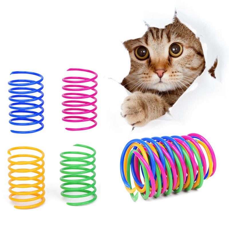 Colorful Cat Spring Toy Set (4pcs)