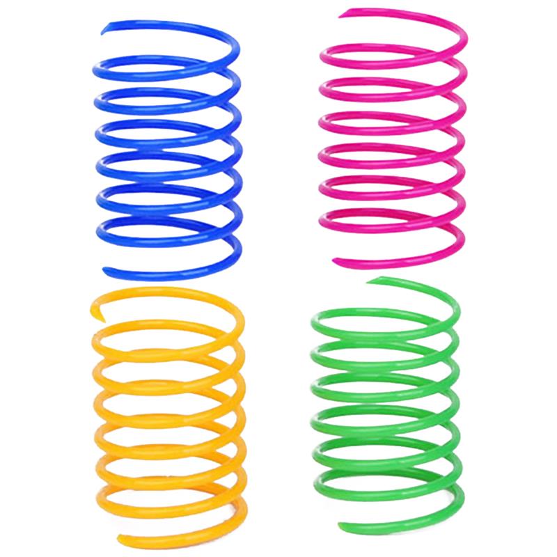 Colorful Cat Spring Toy Set (4pcs)