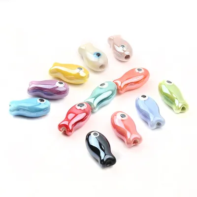 Colorful Ceramic Fish Beads for DIY Colorful Ceramic Fish Beads for DIY