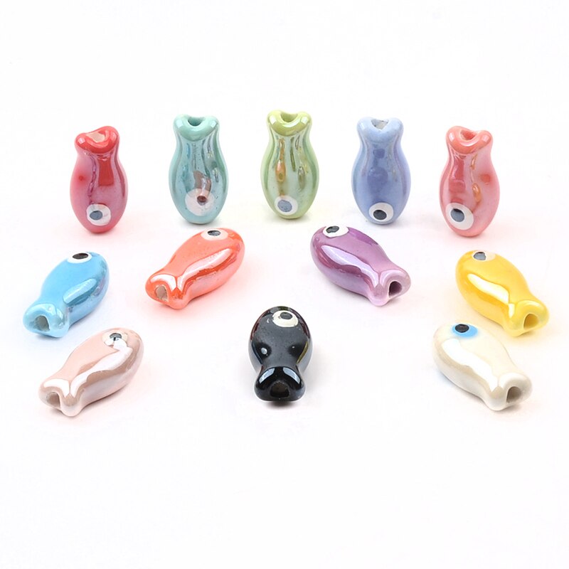 Colorful Ceramic Fish Beads for DIY Colorful Ceramic Fish Beads for DIY
