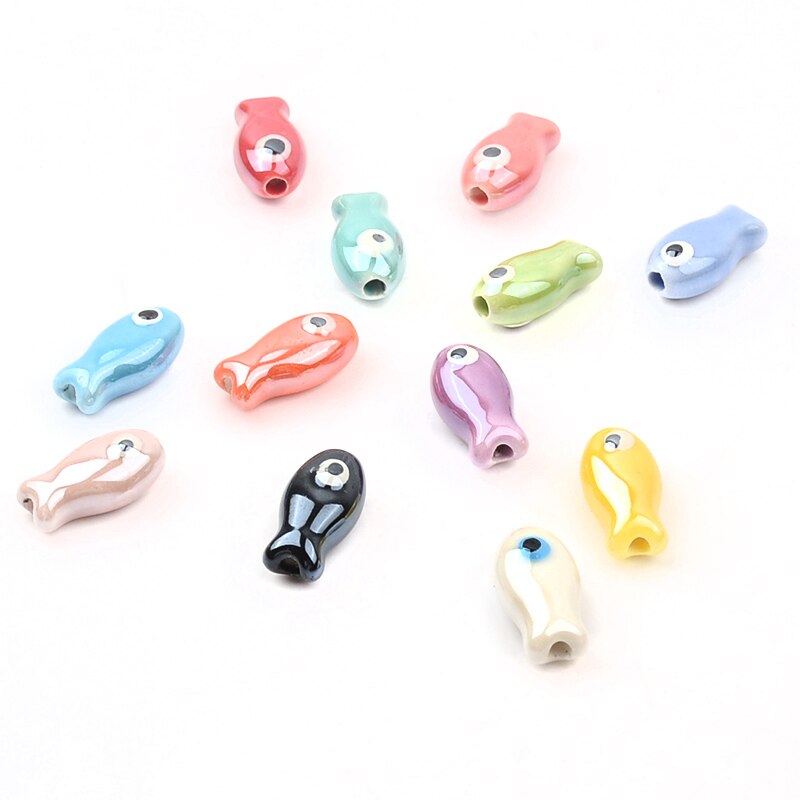 Colorful Ceramic Fish Beads for DIY Colorful Ceramic Fish Beads for DIY