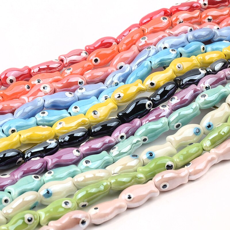 Colorful Ceramic Fish Beads for DIY Colorful Ceramic Fish Beads for DIY