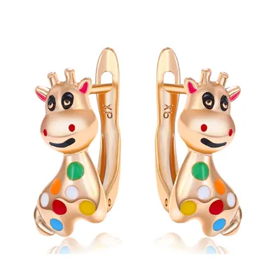 Colorful Copper Giraffe Earrings Colorful Copper Giraffe Earrings