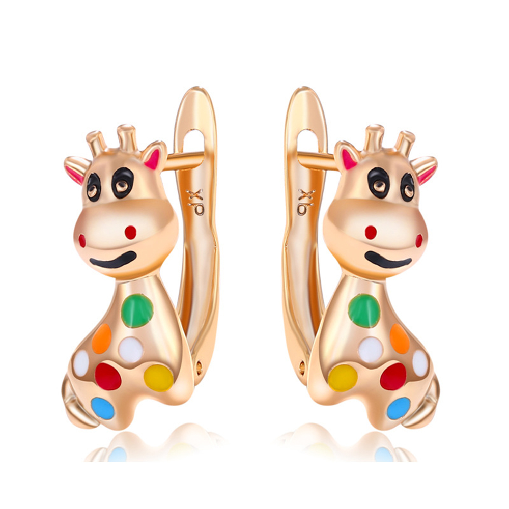 Colorful Copper Giraffe Earrings Colorful Copper Giraffe Earrings