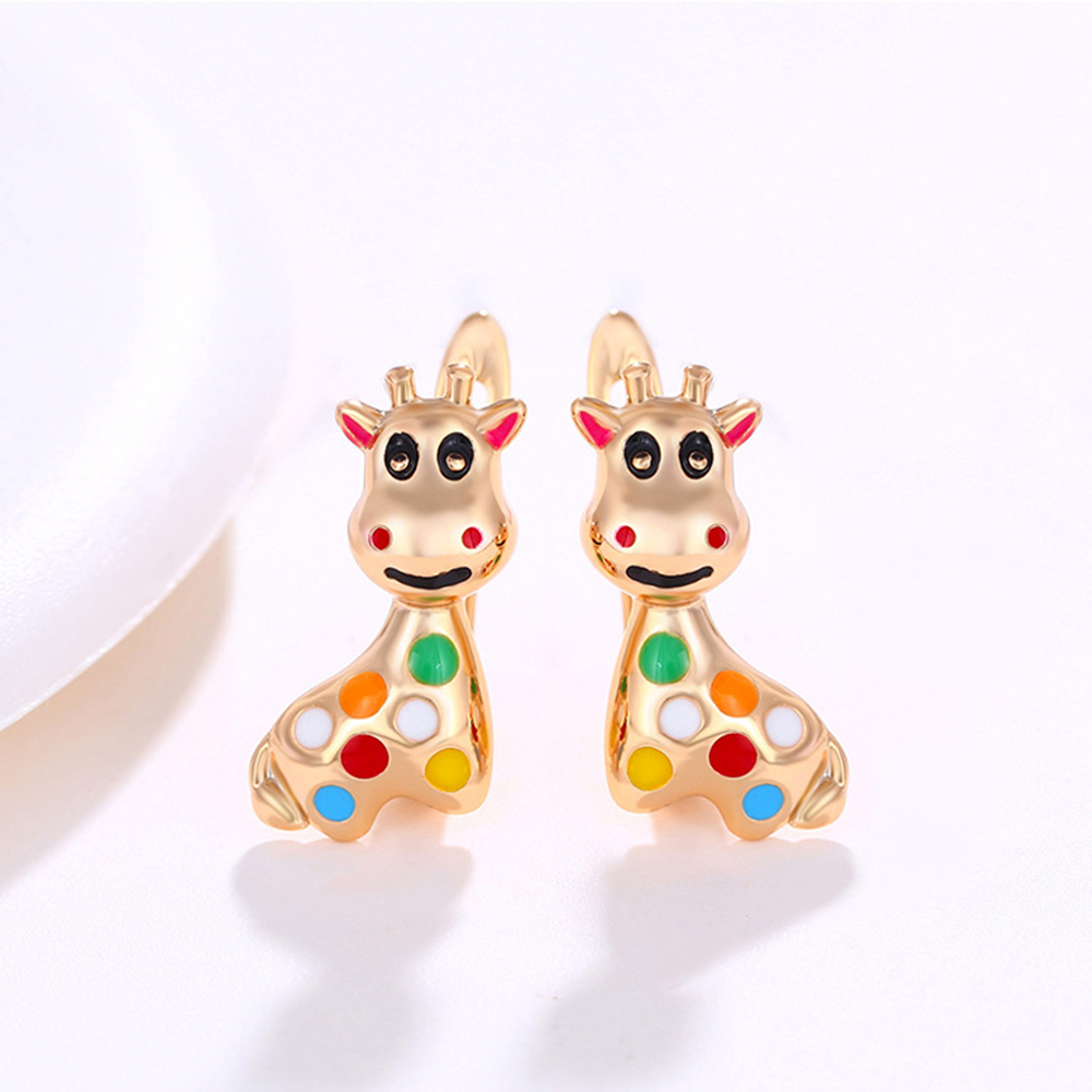 Colorful Copper Giraffe Earrings Colorful Copper Giraffe Earrings