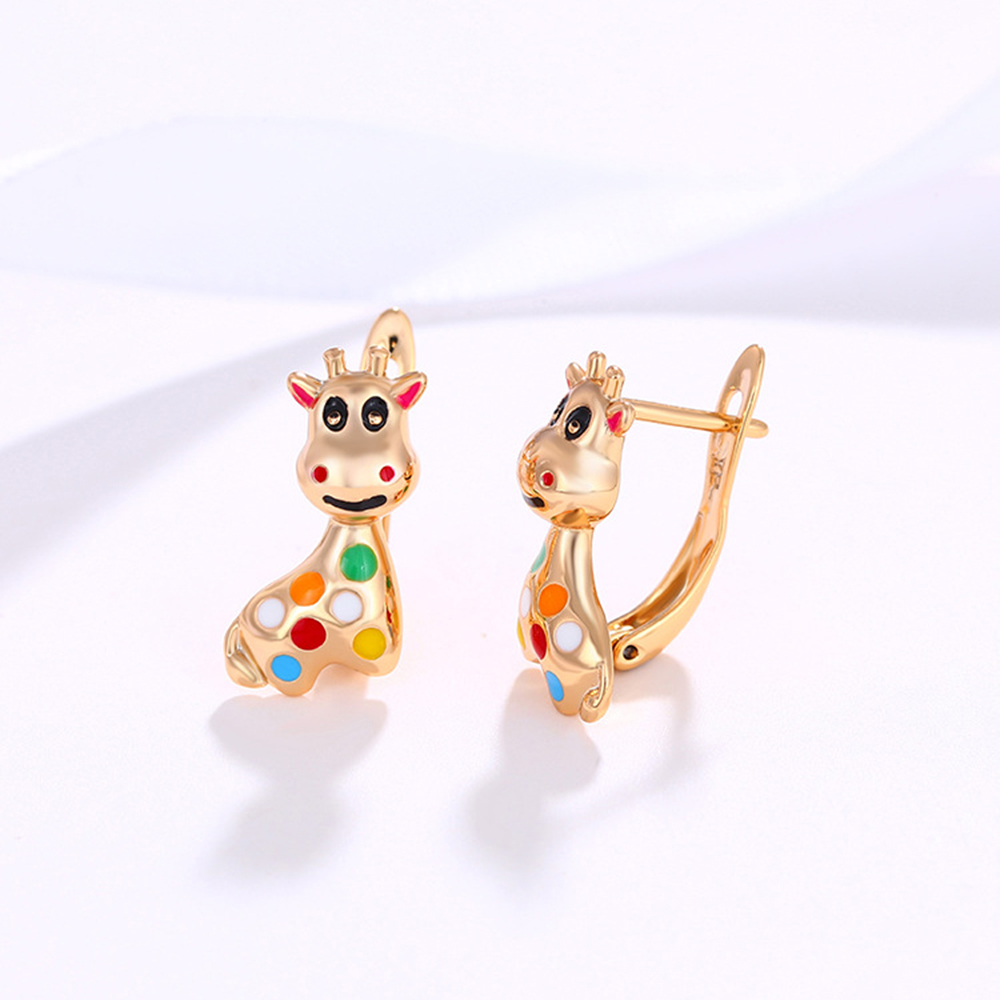 Colorful Copper Giraffe Earrings Colorful Copper Giraffe Earrings