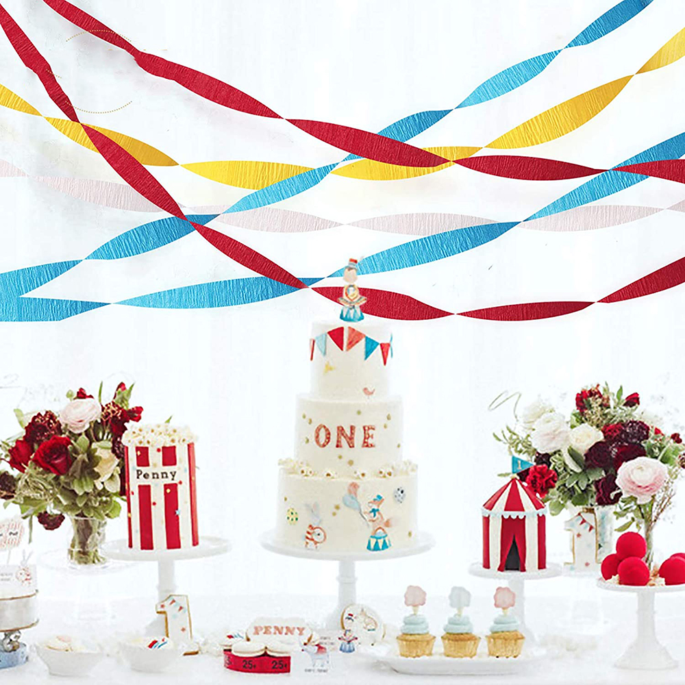 Colorful Crepe Paper Streamers (12pcs)