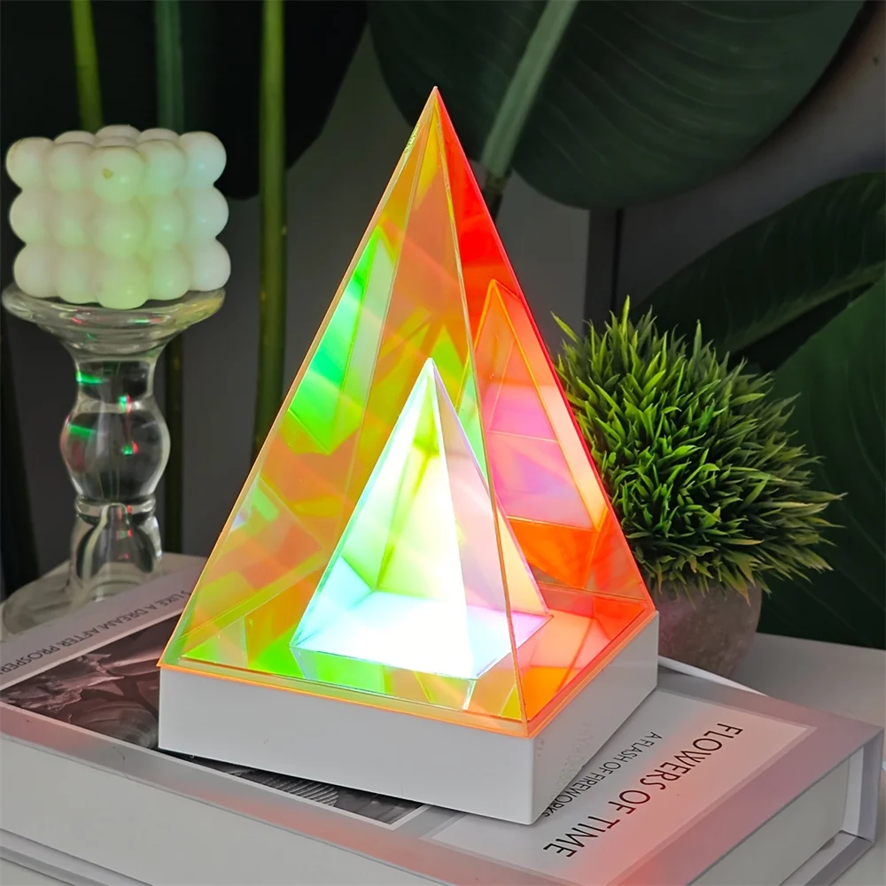 Colorful Cube Table Lamp Led Colored Acrylic Table Lamps For Living Room Bedroom Nordic Home Decor Light Night Bedside