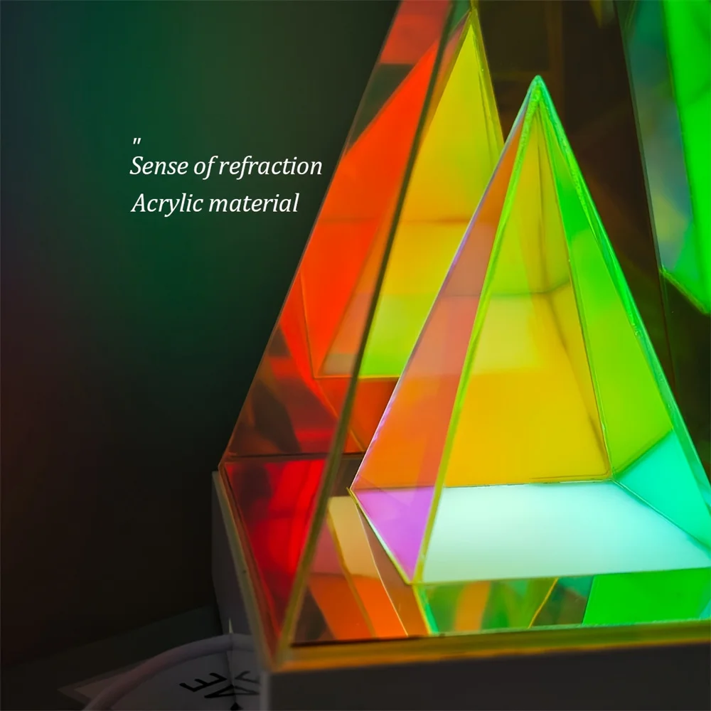 Colorful Cube Table Lamp Led Colored Acrylic Table Lamps For Living Room Bedroom Nordic Home Decor Light Night Bedside