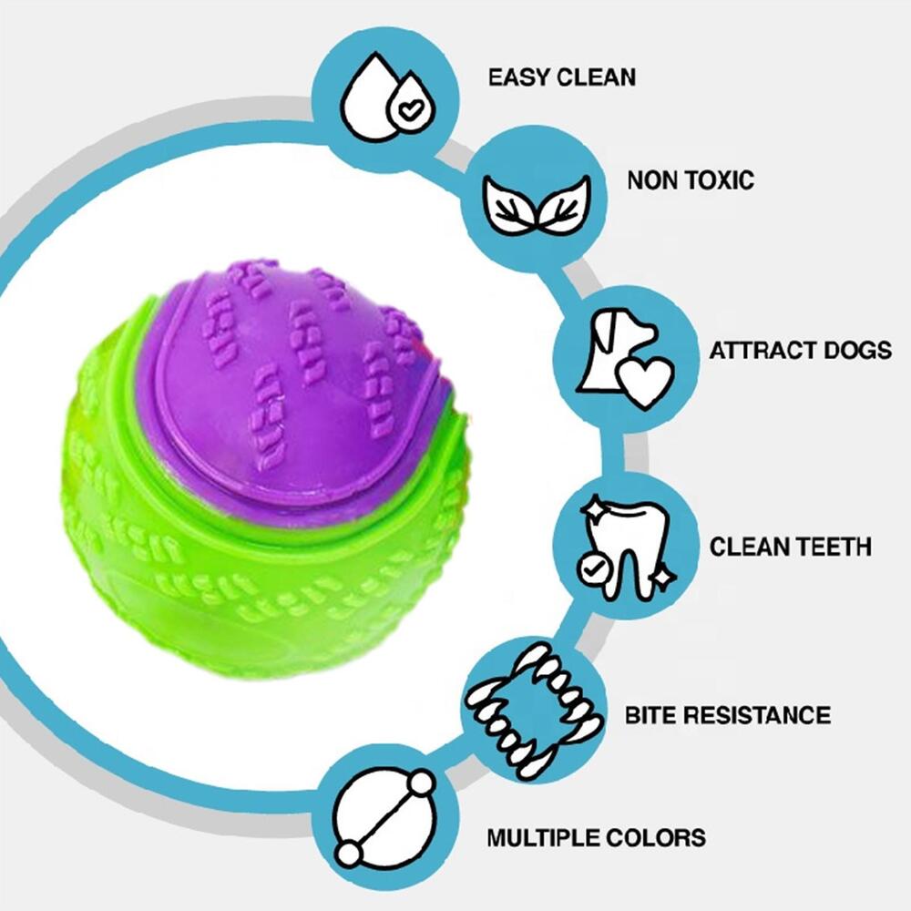 Colorful Design Squeaky Ball Dog Toy