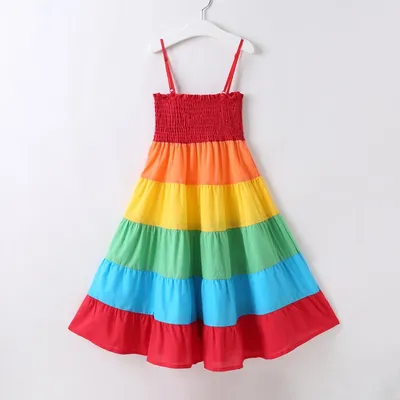 Colorful Dress Girls Casual Wear Colorful Dress Girls Casual Wear