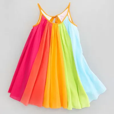 Colorful Dress Girls Casual Wear Colorful Dress Girls Casual Wear