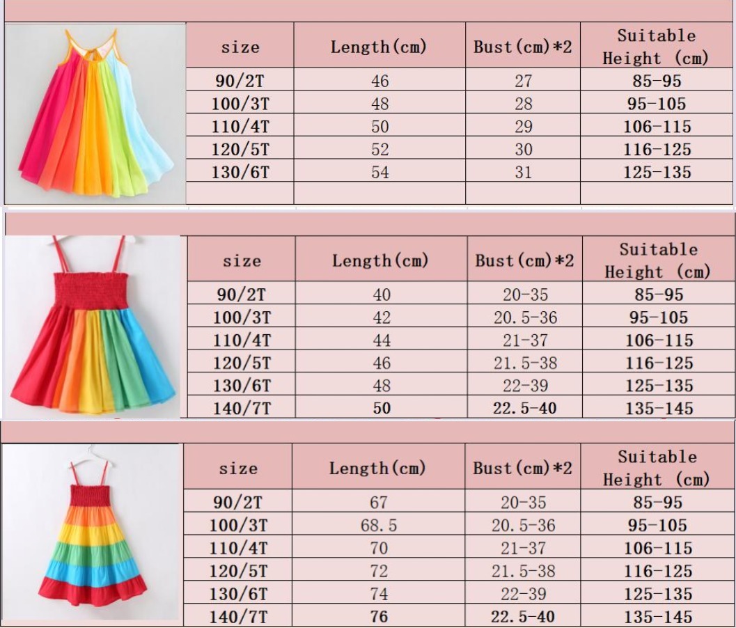 Colorful Dress Girls Casual Wear Colorful Dress Girls Casual Wear