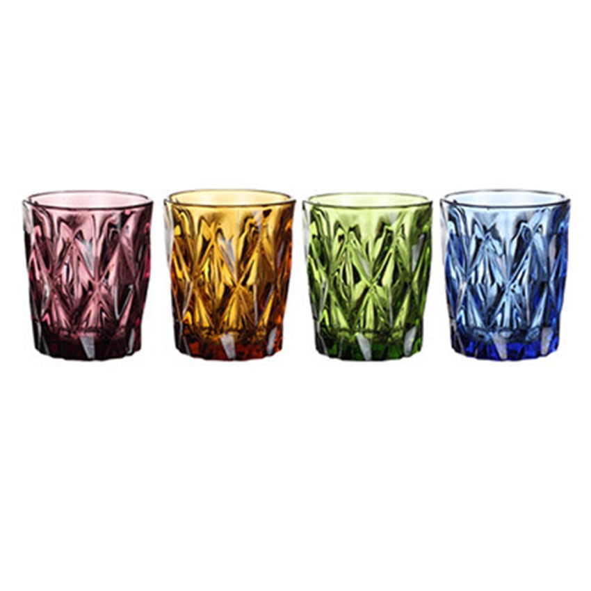 Colorful Drinking Glass Set (4 Pcs)