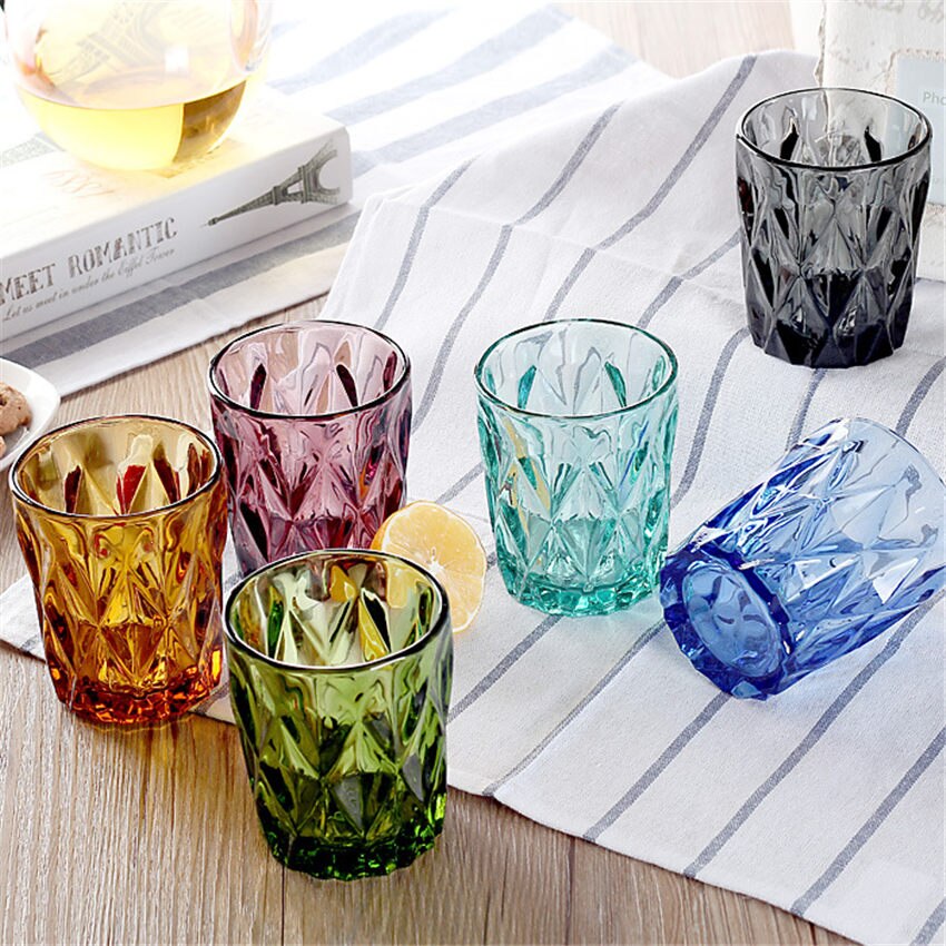 Colorful Drinking Glass Set (4 Pcs)