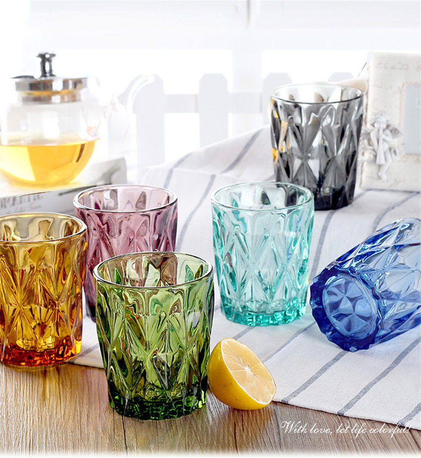 Colorful Drinking Glass Set (4 Pcs)