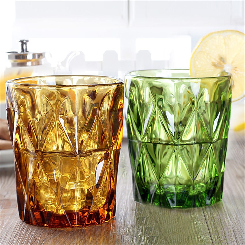Colorful Drinking Glass Set (4 Pcs)