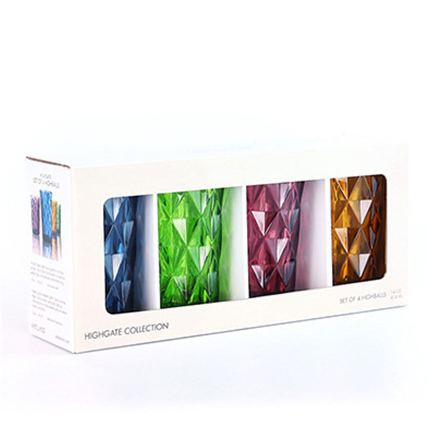 Colorful Drinking Glass Set (4 Pcs)