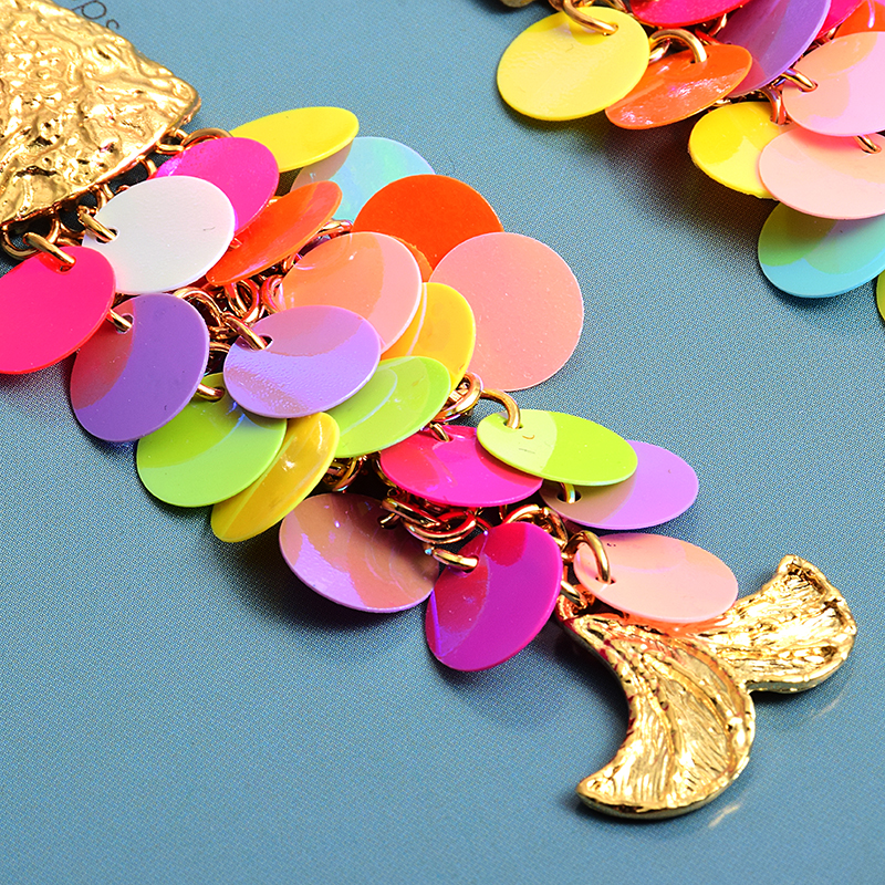 Colorful Drop Fish Scale Earrings Colorful Drop Fish Scale Earrings