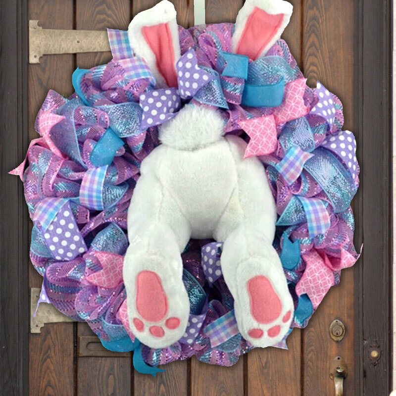 Colorful Easter Bunny Wreath