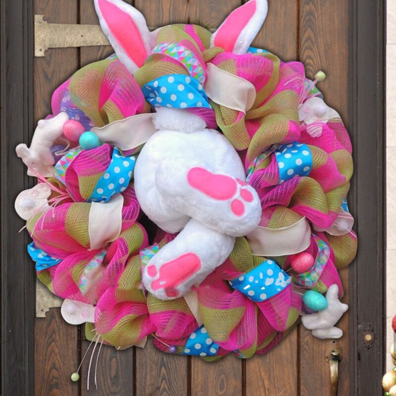 Colorful Easter Bunny Wreath