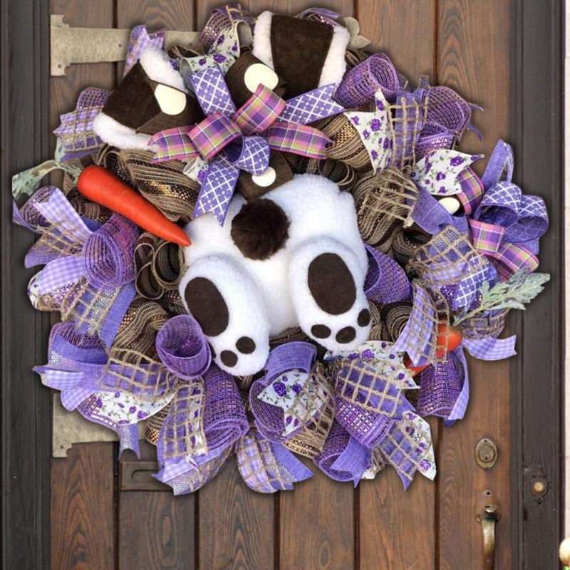 Colorful Easter Bunny Wreath