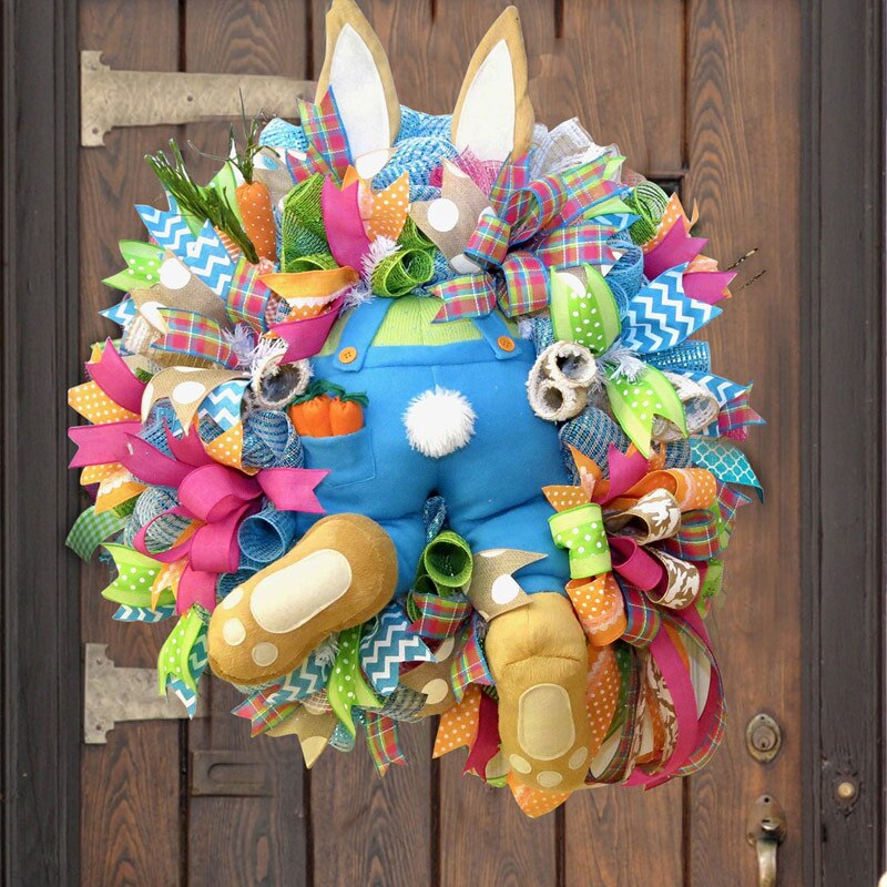 Colorful Easter Bunny Wreath