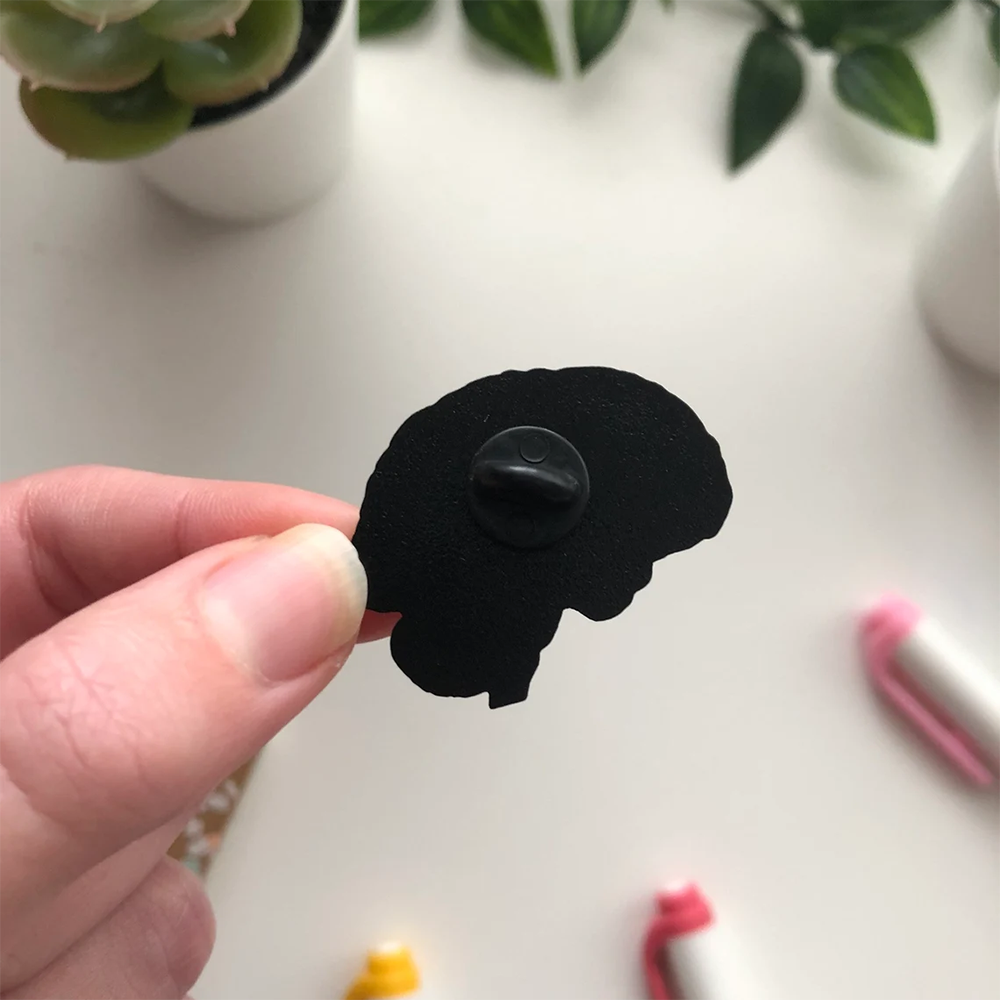 Colorful Enamel Brain Pin Colorful Enamel Brain Pin