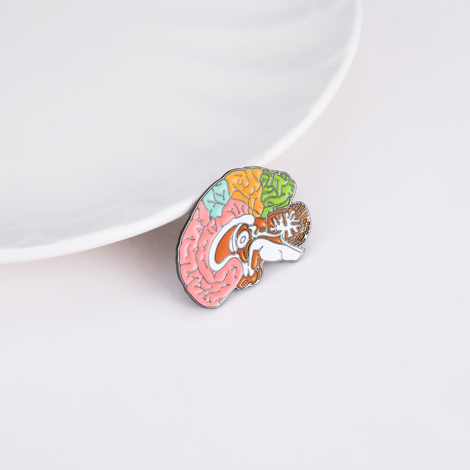 Colorful Enamel Brain Pin Colorful Enamel Brain Pin