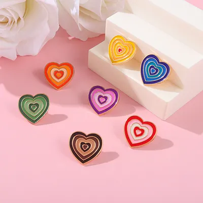 Colorful Fashion Heart Enamel Pin Colorful Fashion Heart Enamel Pin
