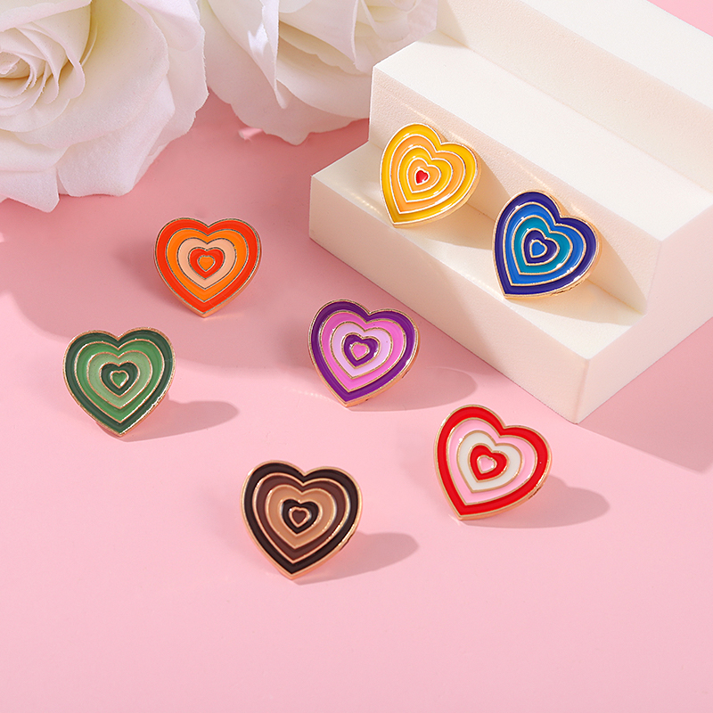 Colorful Fashion Heart Enamel Pin