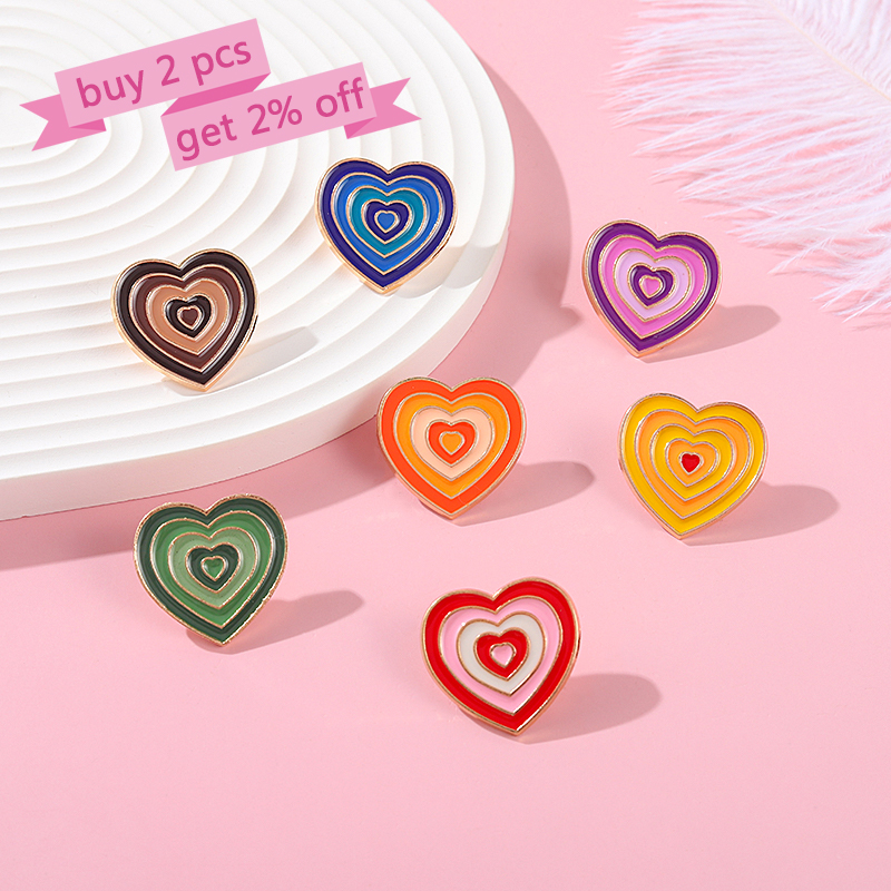 Colorful Fashion Heart Enamel Pin Colorful Fashion Heart Enamel Pin