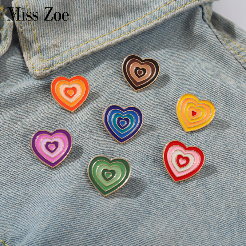 Colorful Fashion Heart Enamel Pin Colorful Fashion Heart Enamel Pin