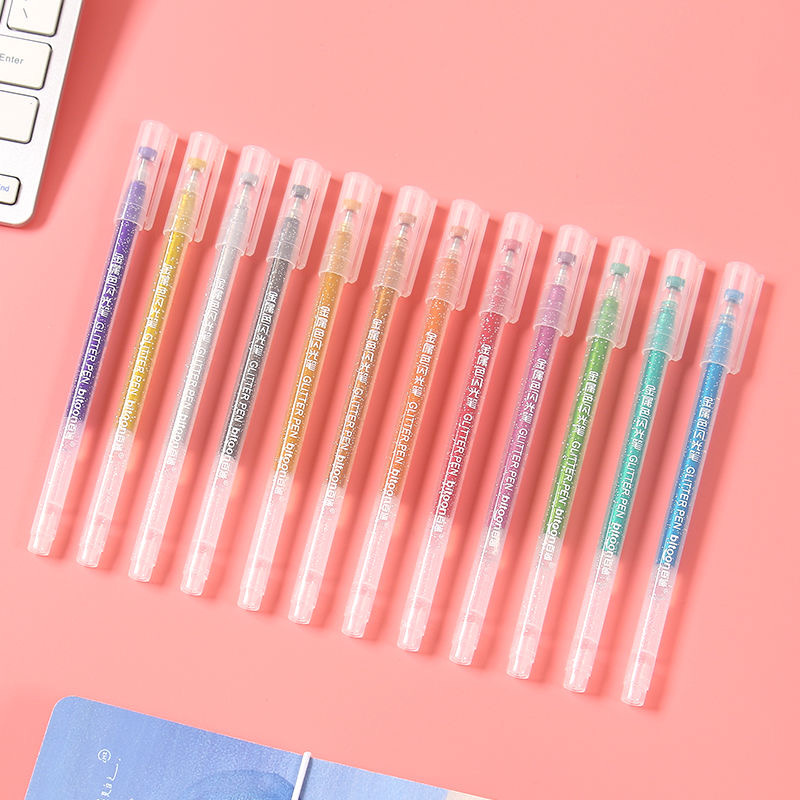 Colorful Glitter Gel Pens Set (12 pcs) Colorful Glitter Gel Pens Set (12 pcs)