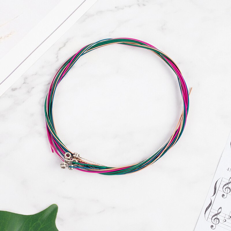 Colorful Guitar Strings Rainbow Set (6 Pcs)