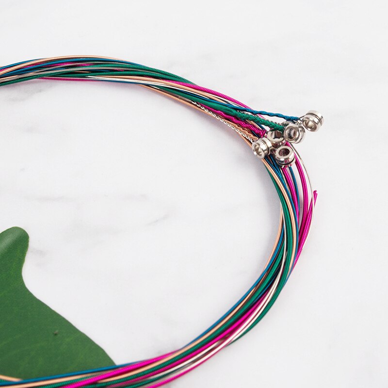 Colorful Guitar Strings Rainbow Set (6 Pcs)