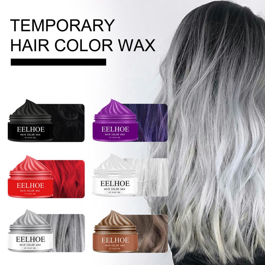Colorful Hair Wax Fast Coloring Disposable Non-irritating Non-Greasy DIY Stylish Temporary Hair Wax for Barber