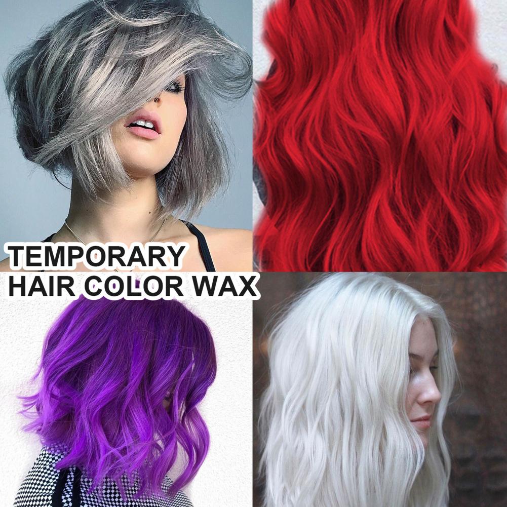 Colorful Hair Wax Fast Coloring Disposable Non-irritating Non-Greasy DIY Stylish Temporary Hair Wax for Barber